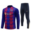 Barcelone Sweat d'Entraînement Quarter-Zip 2024-25 Bleue Pour Enfant